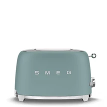 SMEG KENYÉRPIRÍTÓ, 50-es évek retro design, 2 szeletes, 6 fokozat, 3 program, matt smaragdzöld