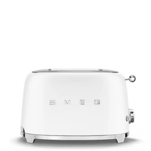 SMEG KENYÉRPIRÍTÓ, 50-es évek retro design, 2 szeletes, 6 fokozat, 3 program, matt fehér