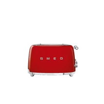 SMEG KENYÉRPIRÍTÓ, 50-es évek retro design, 4 különálló szeletes, 6 fokozat, 3 program, piros