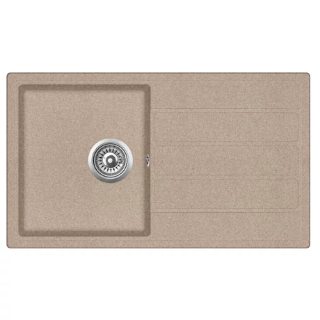 EVIDO Easy 45S gránit mosogató, 760 x 440 mm, avena, doboz nélkül, lefolyógarnitúrával
