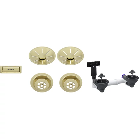 BLANCO lefolyó szett 2x3,5 InFino satin gold