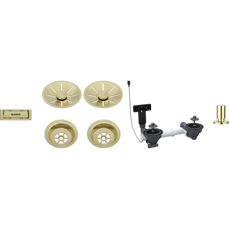 BLANCO lefolyó szett 2x3,5 InFino satin gold exc.