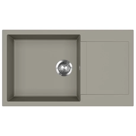 EVIDO Cubo XL 6S compact gránit mosogató, 860 x 500 mm, platina