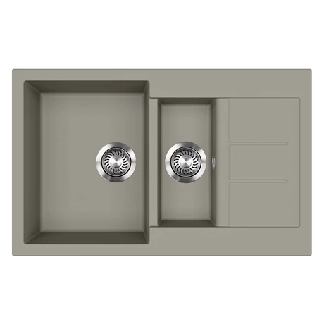 EVIDO Cubo 6S compact gránit mosogató 800x500 platina