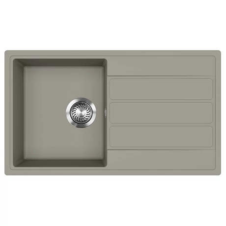 EVIDO Easy 45S gránit mosogató, 760 x 440 mm, platina