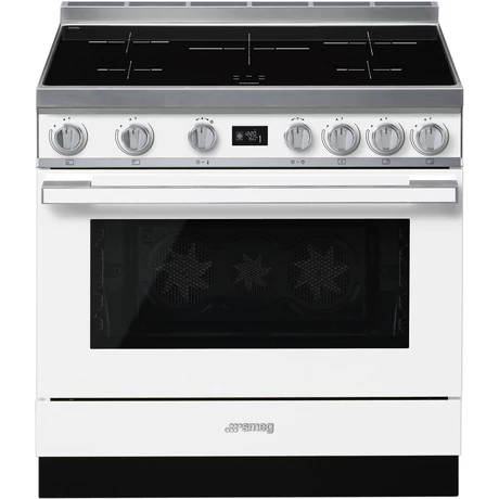 SMEG SZABADONÁLLÓ TŰZHELY, Portofino design, 90 cm, 1 sütőtér, indukciós főzőlap, fehér