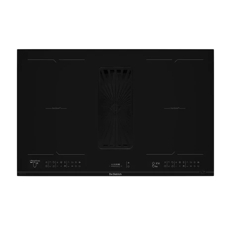 De Dietrich páraelszívóval integrált indukciós főzőlap, 80 cm, 4 zóna (2 horiZone), LCD, infinite black