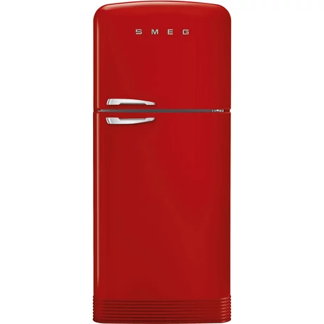 SMEG KOMBINÁLT HŰTŐ ÉS FAGYASZTÓ, retro, 79,6x192,1 cm, jobb oldali pántok, piros
