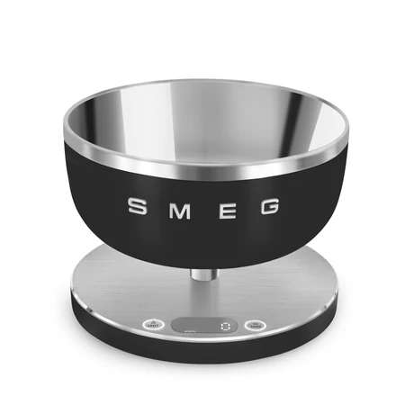SMEG DIGITÁLIS KONYHAI MÉRLEG, retro, matt fekete