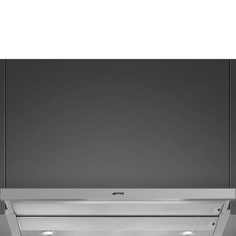 SMEG TELESZKÓPOS KIHÚZHATÓ PÁRAELSZÍVÓ, Universal design, 90 cm, tolókapcsolós vezérlés, 2 spot LED, inox