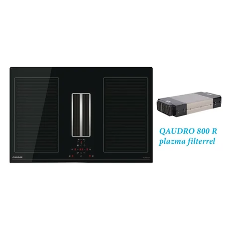 NODOR - NorCoock IS-N7220 BK indukciós főzőlap beépített elszívóval + plazma filter QUADRA 800 R