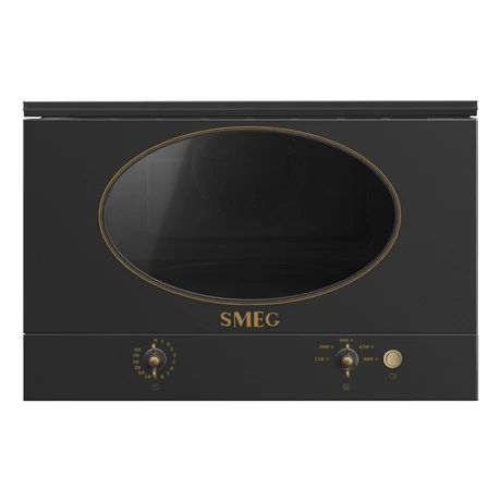 SMEG MIKROHULLÁMÚ SÜTŐ, Colonial design, beépíthető, 22 liter, antracit