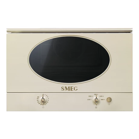 SMEG MIKROHULLÁMÚ SÜTŐ,Colonial,BEÉP.,22 liter,1 funkció,grill,oldalra nyíló ajtó, bézs,antikolt bronzvezérlőgombok