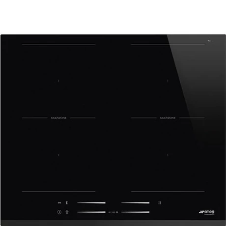 SMEG INDUKCIÓS FŐZŐLAP,60cm,munkalapszintű,2 multizone főzőzóna,slider érintőszenzoros vez.,14 fokozat,keret nélküli