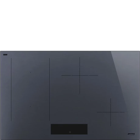 SMEG INDUKCIÓS FŐZŐLAP, Linea design, 80cm, 4 zóna, 1 multizone, 9 fokozat, érintőszenz., neptune szürke üveg