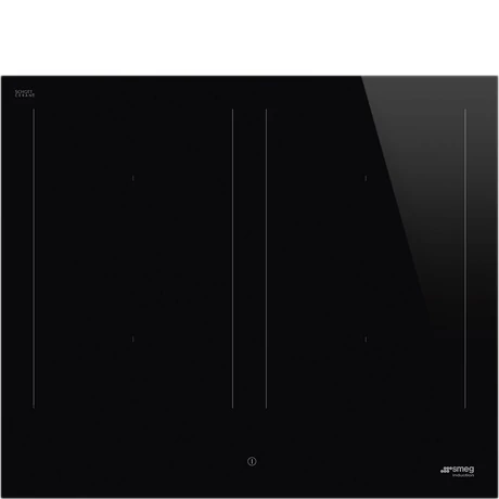 SMEG INDUKCIÓS FŐZŐLAP, Universal,ultra-lapos,60cm,4booster,2multiz.,9fok.,slider érintőszenz.vez.,keret nélk.fekete üv.