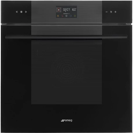 SMEG PIROLITIKUS HŐLÉGKEVERÉSES SÜTŐ, Linea design, Galileo, 60 cm, ES LCD, mélyfekete üveg