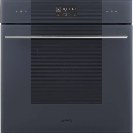 SMEG PIROLITIKUS HŐLÉGKEVERÉSES SÜTŐ, Linea design, Galileo, 60 cm, ES LCD, neptune szürke üveg