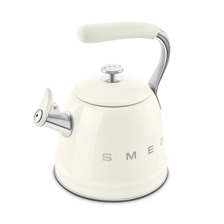SMEG VÍZFORRALÓ TEÁSKANNA, retro, síppal, bézs