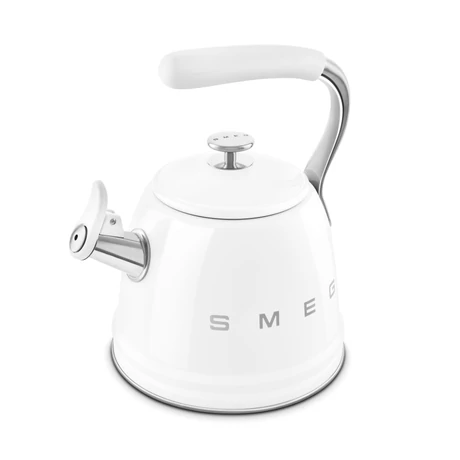 SMEG VÍZFORRALÓ TEÁSKANNA, retro, síppal, fehér