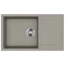 EVIDO Cubo XL 6S compact gránit mosogató, 860 x 500 mm, platina