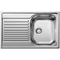 BLANCO TIPO 45 S compact, mosogatótálca, natúr rozsdamentes acél excenter nélkül (207830 mos + 222404 lef)