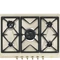 SMEG GÁZ FŐZŐLAP,Colonial,70 cm,antracit,4 db norm + 1 db  5,0 kW-os ultra-wok égő,öntöttvas edénytart,bézs,bronz gombok