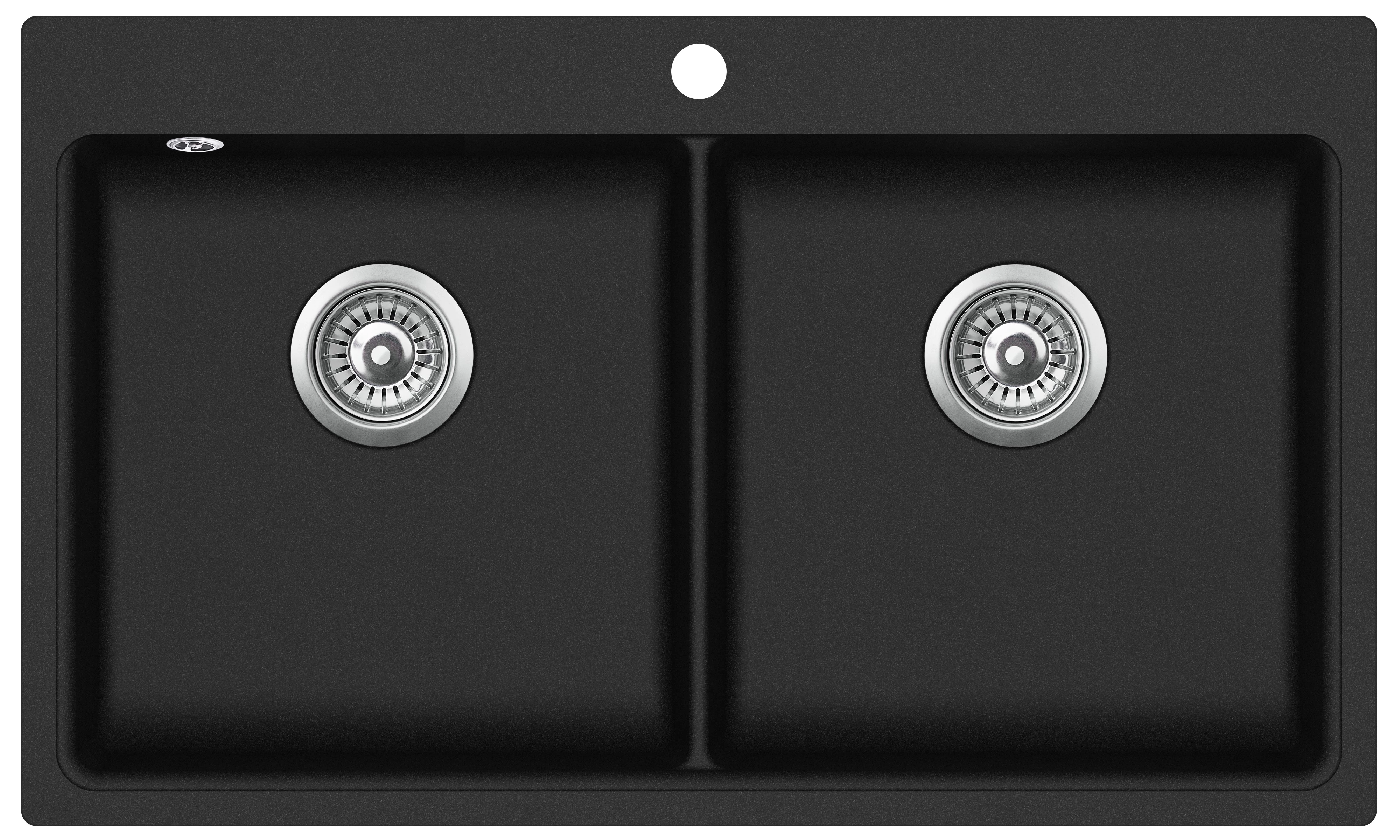 EVIDO Quadro 9 gránit mosogató, 860 x 510 mm, antracit