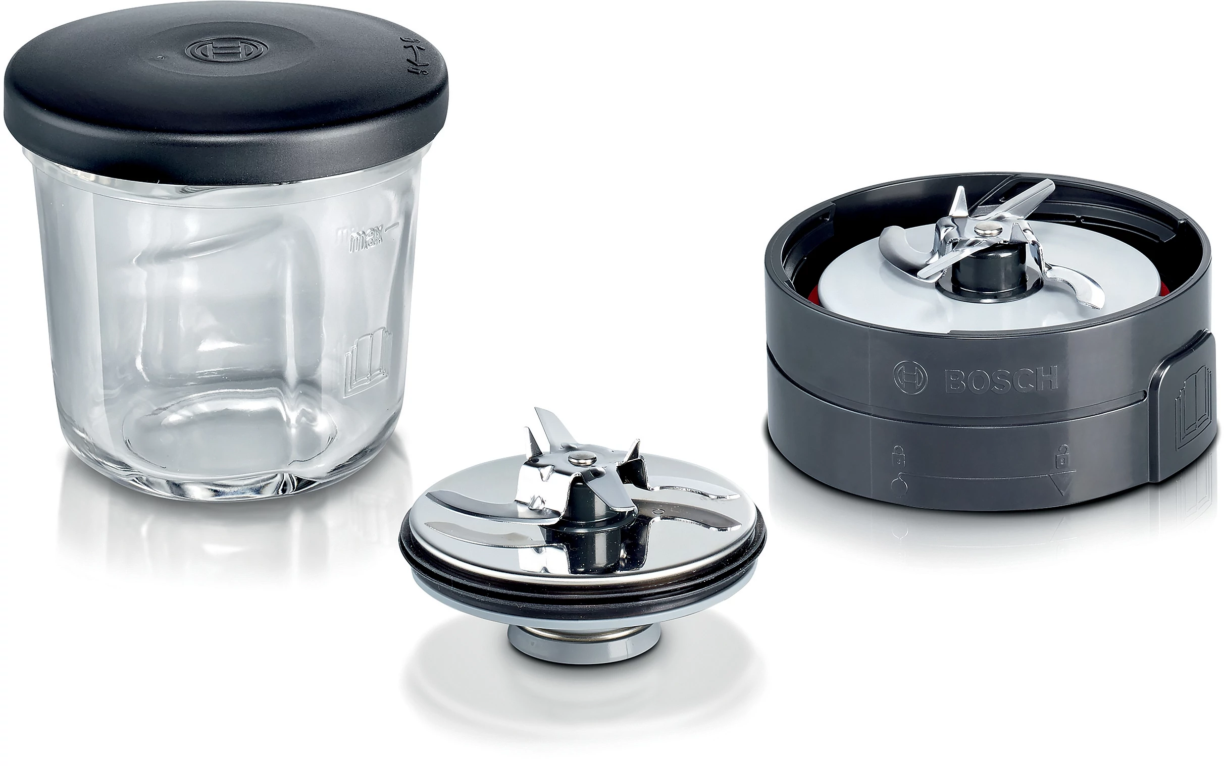 Bosch MUZ45XCG1, 3in1 többfunkciós daráló fedeles edénnyel