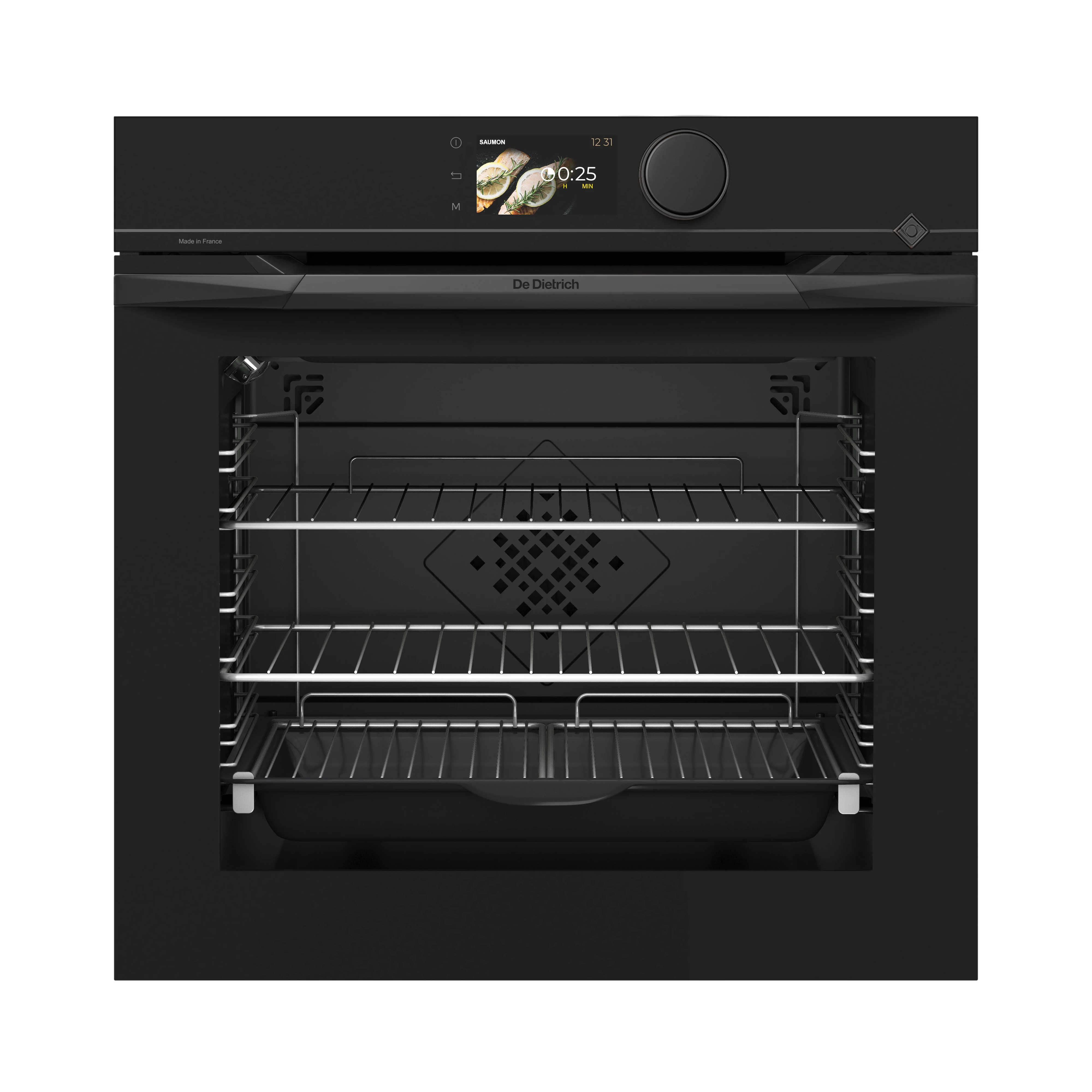 De Dietrich pirolitikus sütő, 73 l, 12 funkció, 122 auto recept, TFT, infinite black