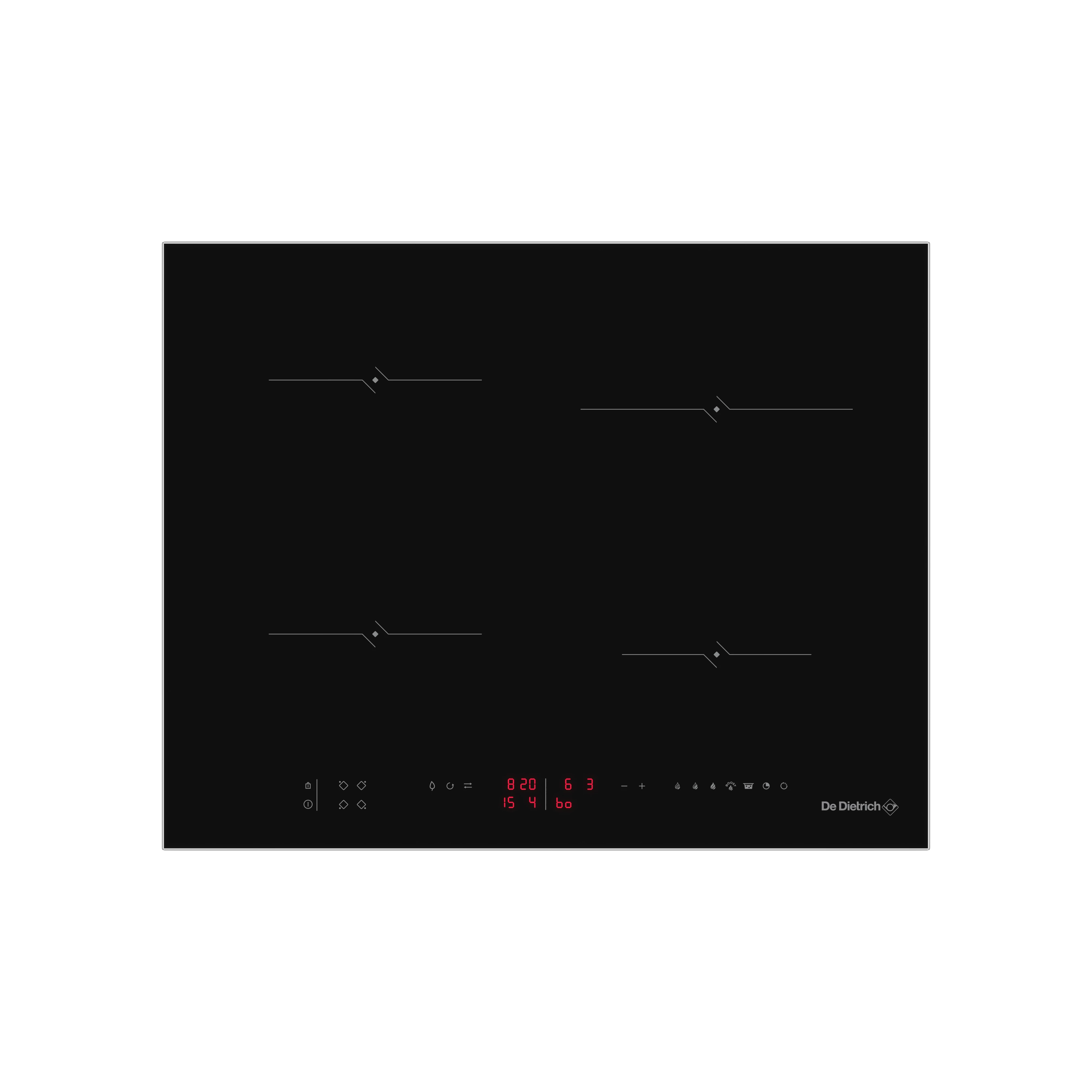 De Dietrich indukciós főzőlap, 65 cm, 4 zóna, LED, infinite black