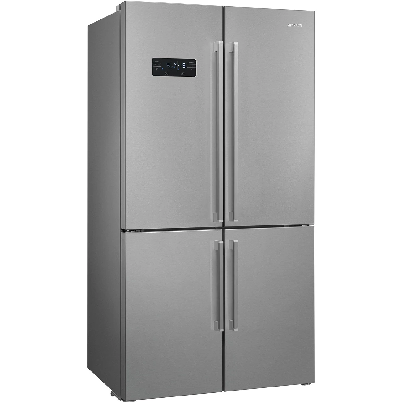 SMEG SZABANONÁLLÓ HŰTŐ ÉS FAGYASZTÓ, 90,8x182 cm, E energiaosztály, külső LED kijelző, inox