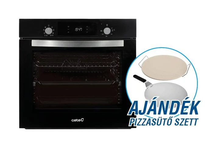 CATA - Beépíthető sütő MDS-8007 BK + Ajándék Pizzasütő szett