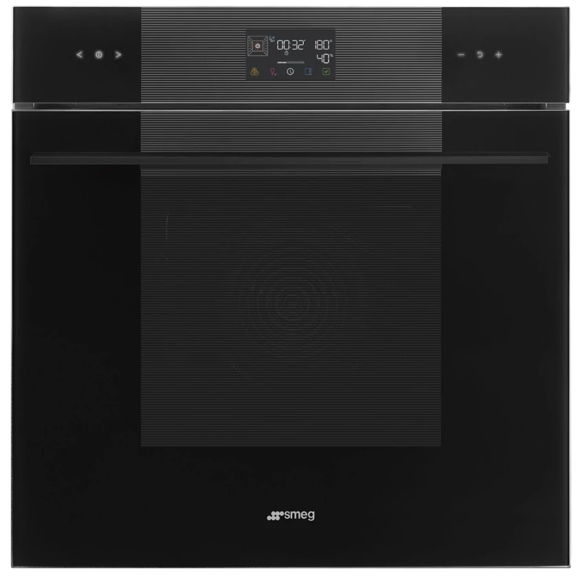 SMEG PIROLITIKUS KOMBINÁLT GŐZPÁROLÓ-SÜTŐ, Linea, 60 cm, pyro-steam, D02, mélyfekete üveg